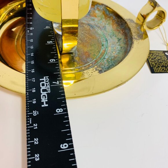 Partylite Brass Gimbal Candle Holder Nautical Patina Wall Sconce Table Bell READ - Picture 14 of 16